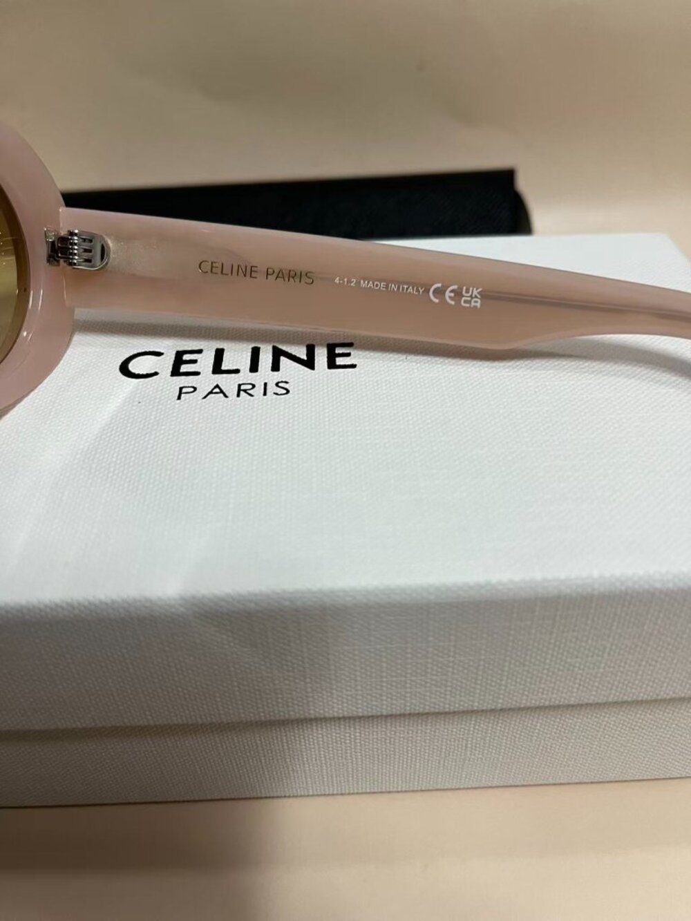 Celine Oval Pink Sunglasses - Smoky Brown Lenses - Brand New - Picture 7 of 8